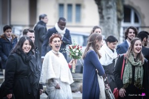Photos naturelles de mariage à Pau en hiver